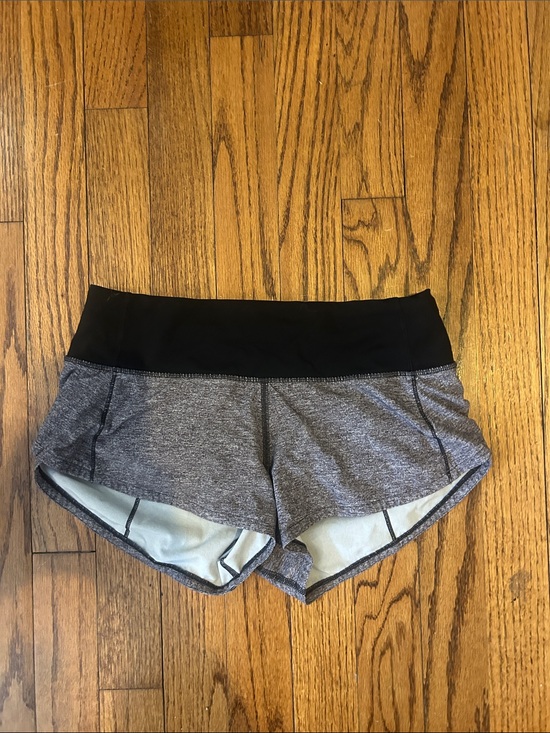 lululemon athletica Pants - lululemon athletica Heather Gray Shorts with Black Waistband